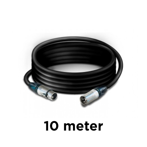 XLR kabel 3-pins 10 meter